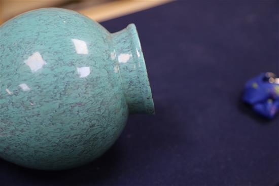 A Chinese robins egg glazed vase, probably Yongzheng/Qianlong period, H. 27.5cm